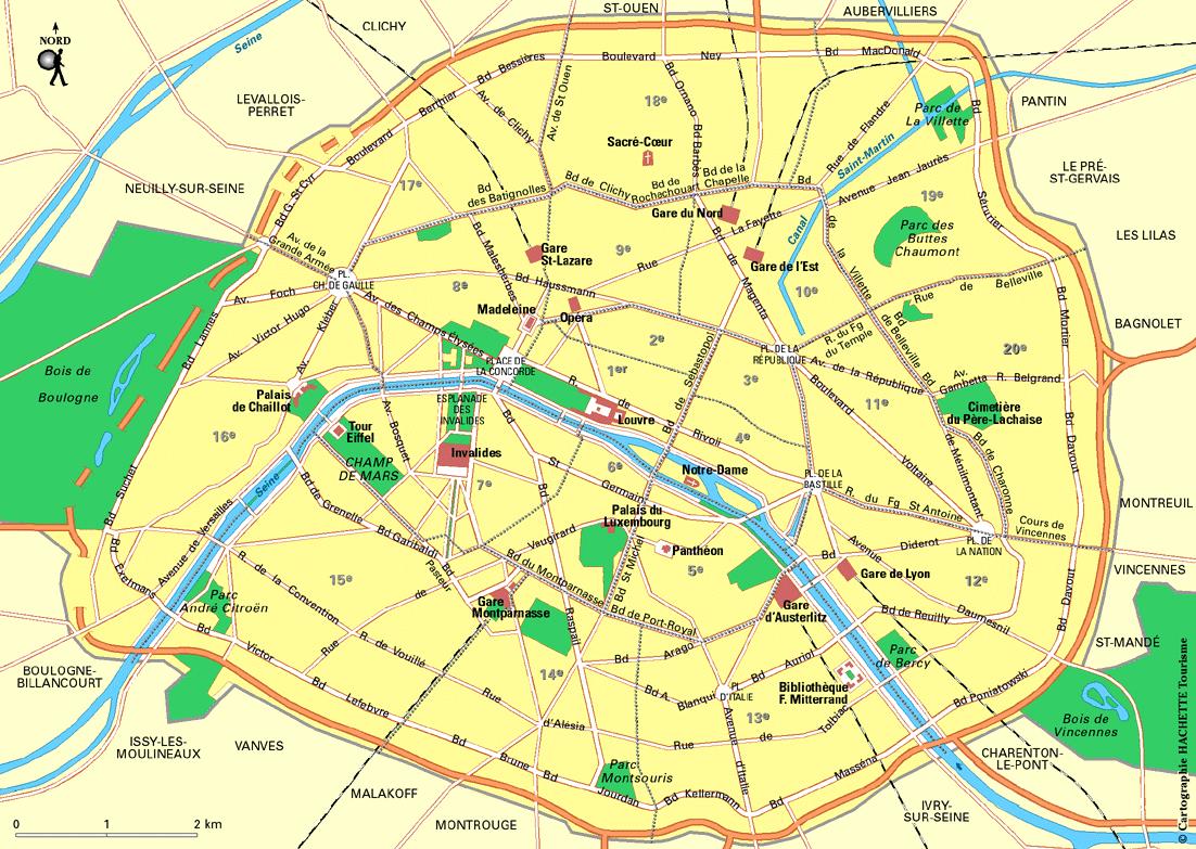 Plan des gares de Paris