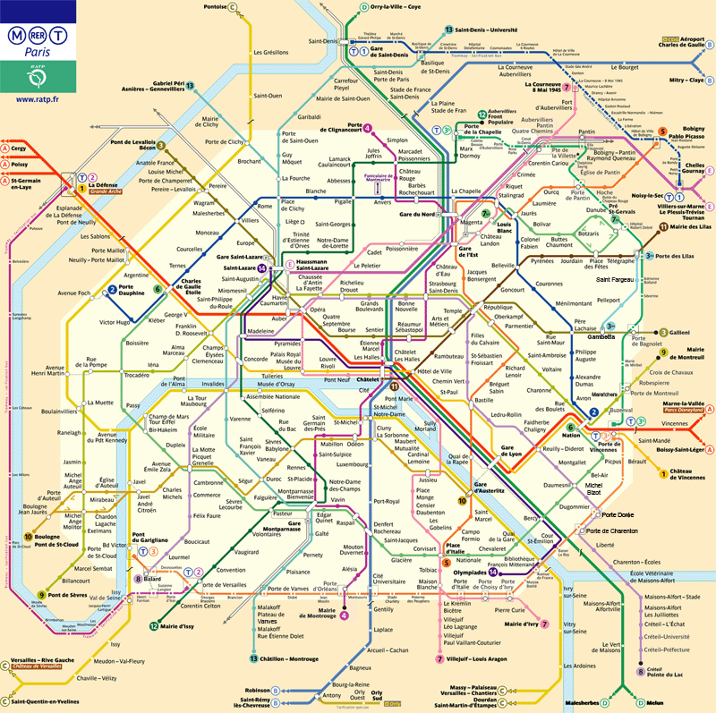 Plan de métro - Paris