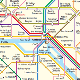 carte du métro parisien