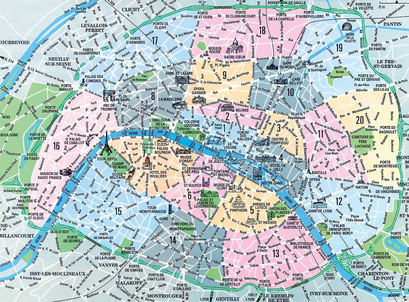 Map of Paris