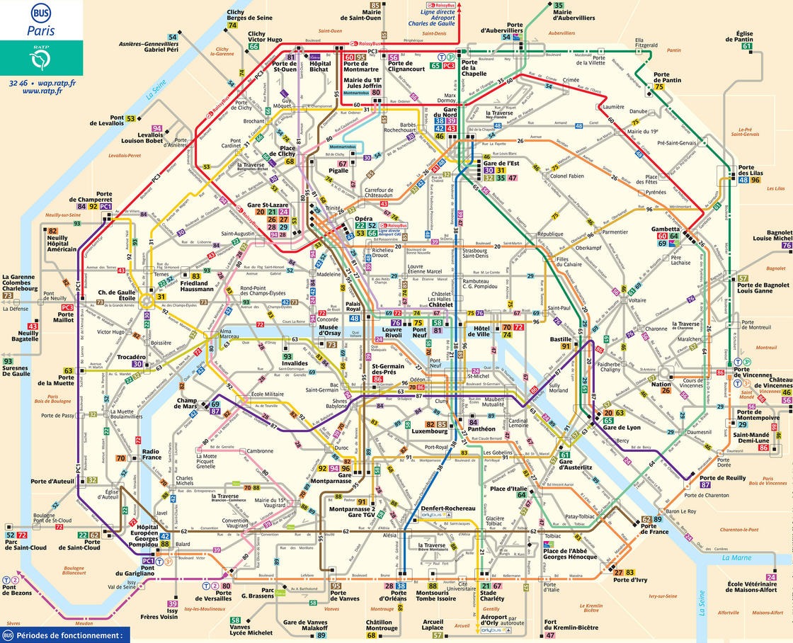 Transports Paris Carte Bus Transports Paris Carte Bus