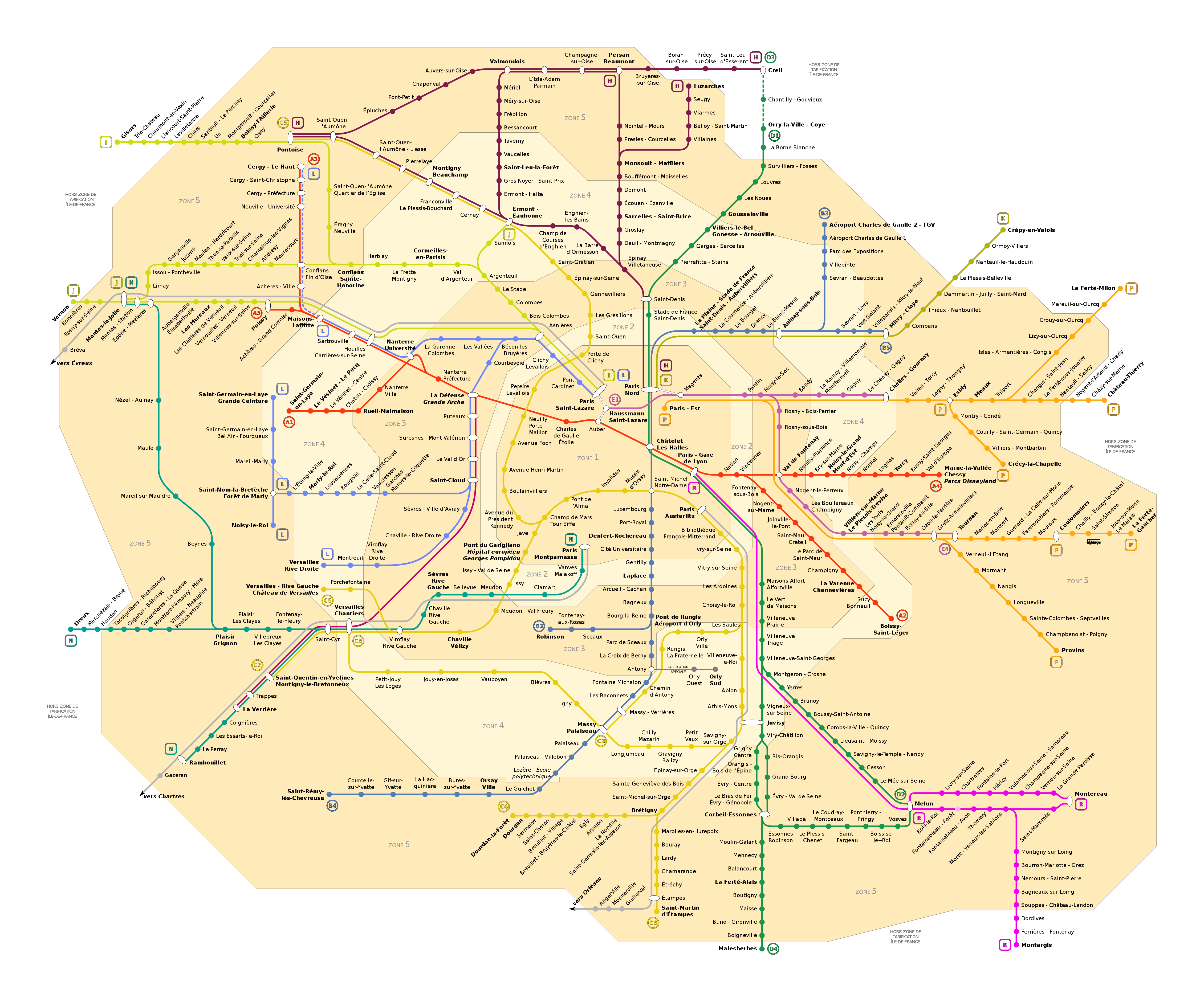 Transilien Plan Transilien Paris