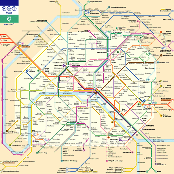 Plan de Paris metro